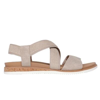 Platte sandalen dames skechers bruin