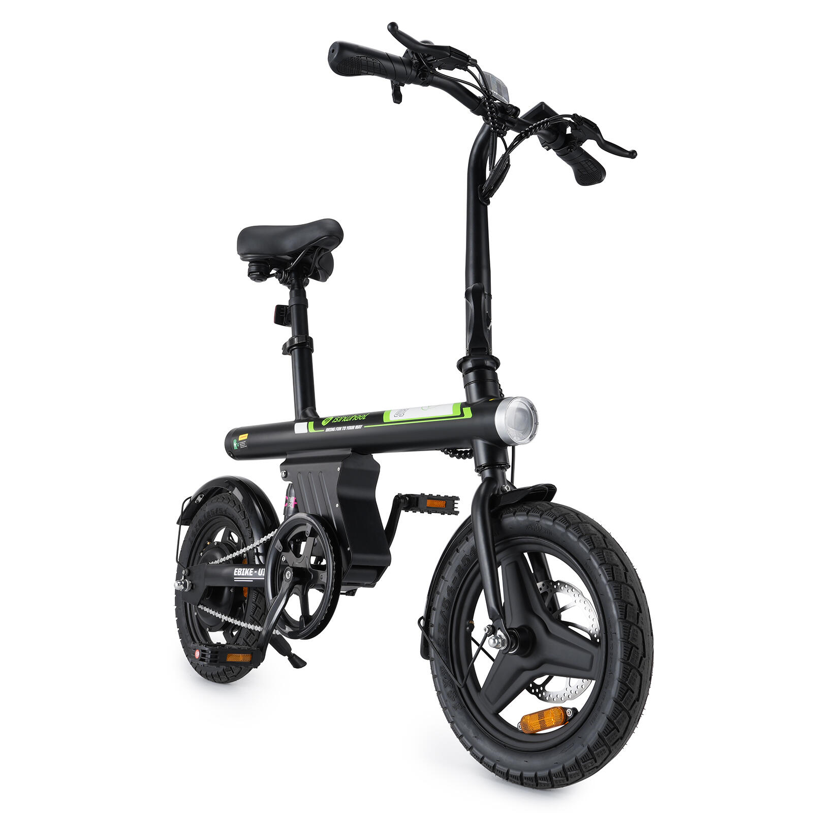 Bicicleta elétrica portátil Isinwheel U1, 250 W, 36 V, 7,8 Ah, 14''