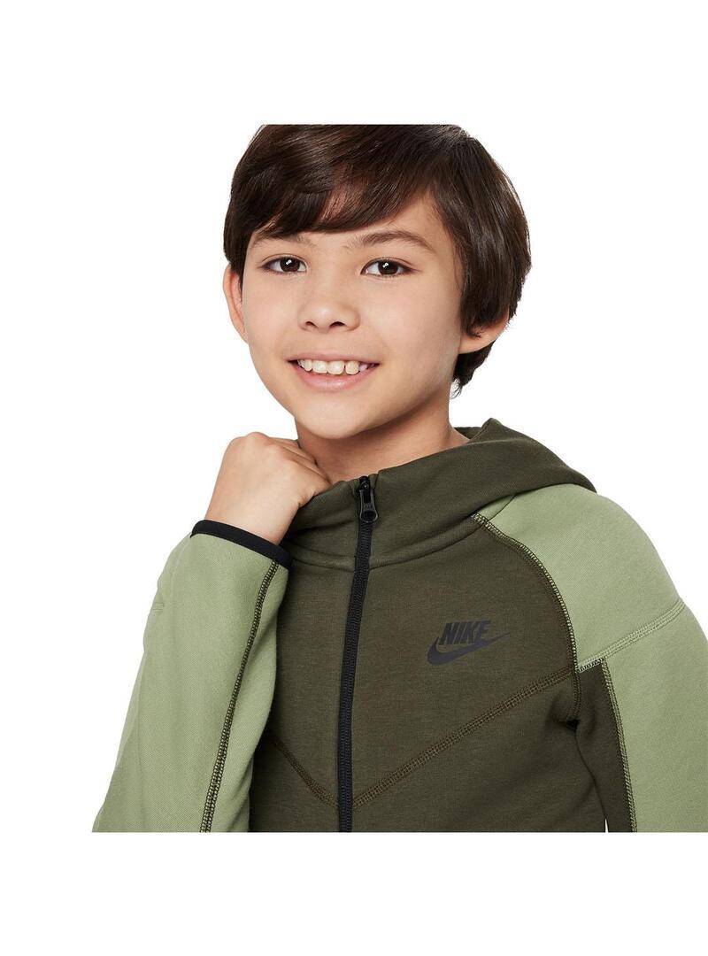 Sudaderas jerseys polares para Niño Nike Tech fleece  Verde 3/5