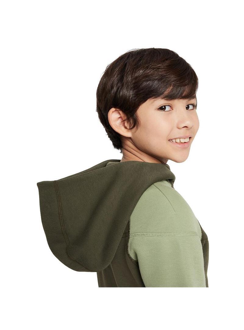 Sudaderas jerseys polares para Niño Nike Tech fleece  Verde 5/5