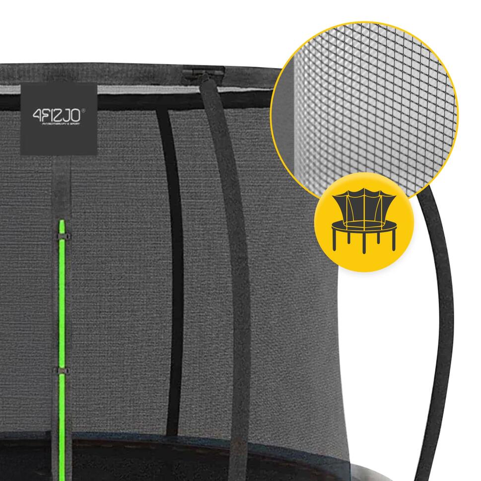 Trampolina ogrodowa dla dzieci 4FIZJO PRO z siatką ochronną 252cm 8FT