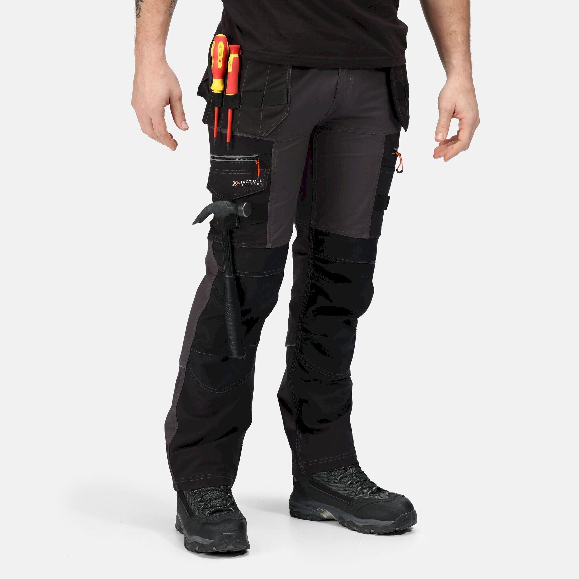 Arbeitshosen für Herren Eisen/Schwarz 3/4