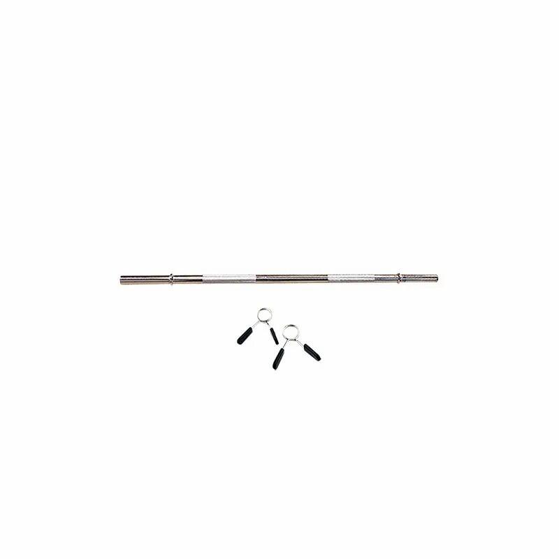 Bară cromată 180 cm pentru haltere cu gulere cu arc, 98 kg