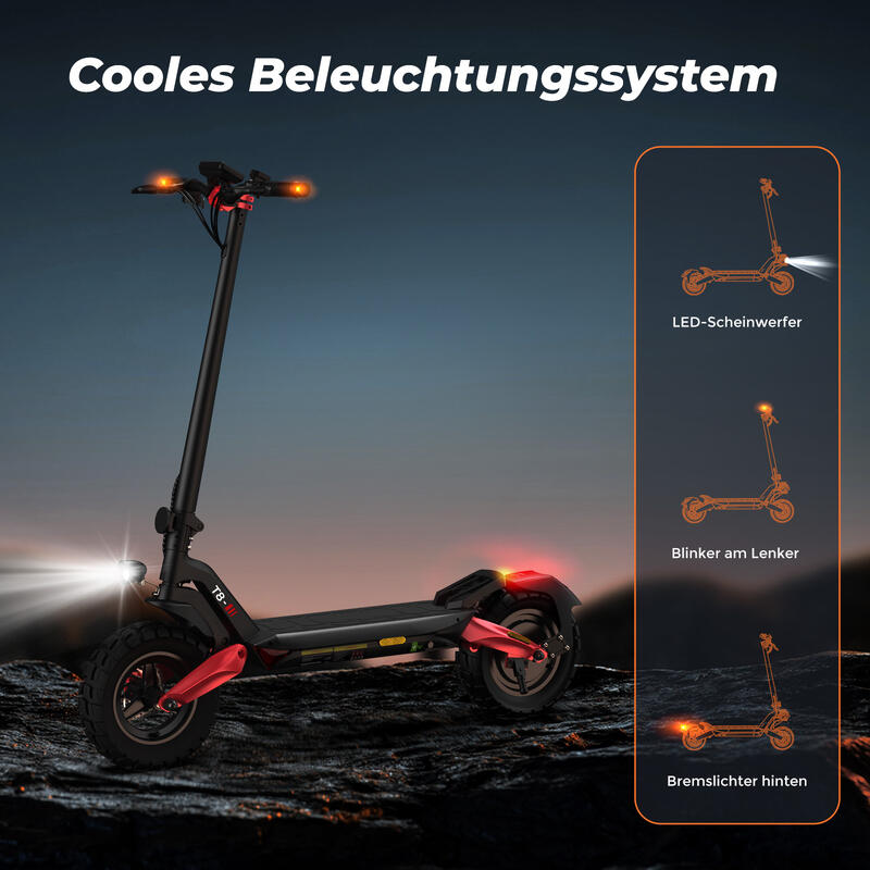 Scooter électrique Isinwheel T8 pour adulte 15AH 48V 10 pouces
