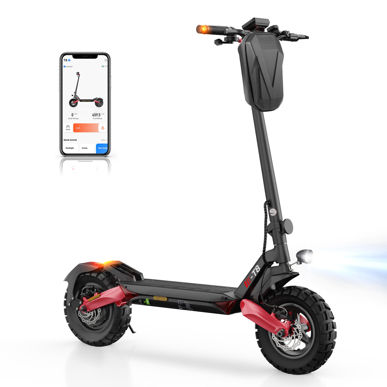 Trotinete elétrica Isinwheel T8 para adulto 15 Ah 48 V 10 polegadas