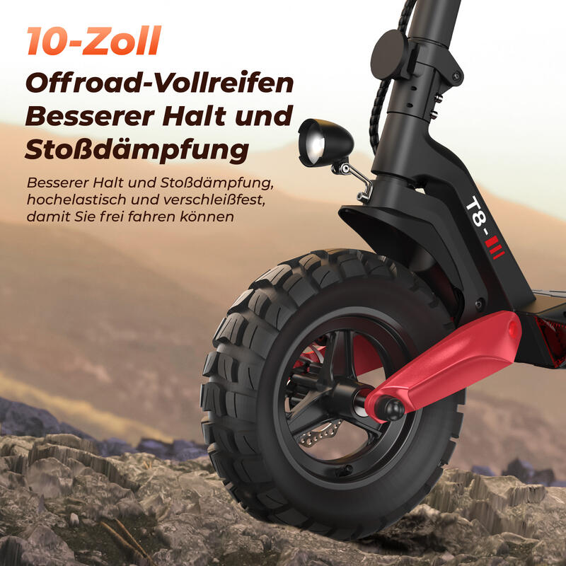 Scooter électrique Isinwheel T8 pour adulte 15AH 48V 10 pouces