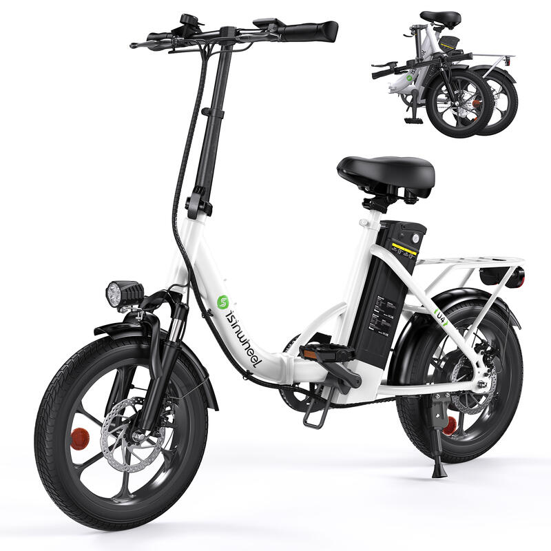 isinwheel U4 Elektromos Kerékpár Felnőtteknek, 250W 36V 10.4Ah Akkumulátor 16" ID 0000545