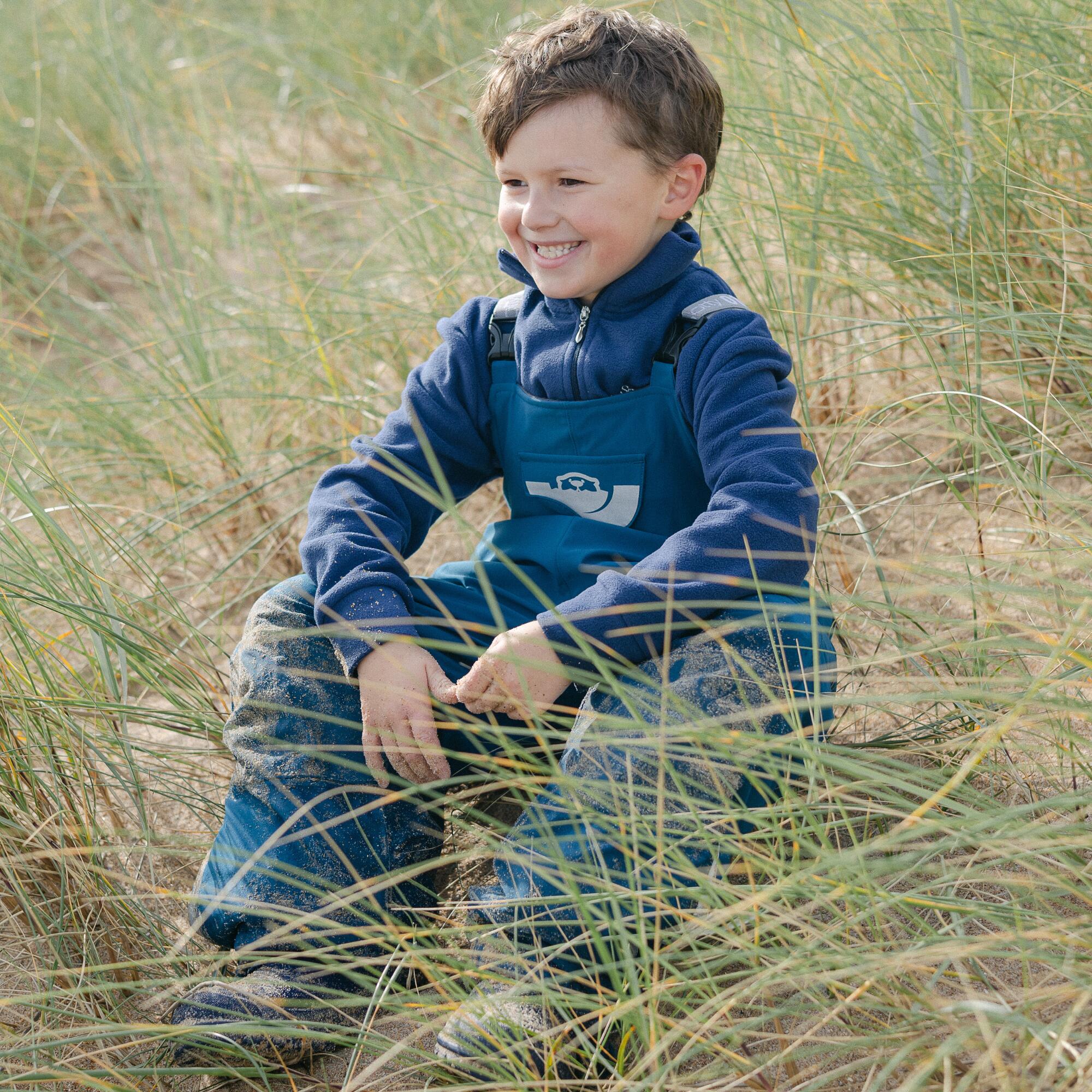 Patrol Fleece Lined Waterproof Dungarees - Navy 6/7