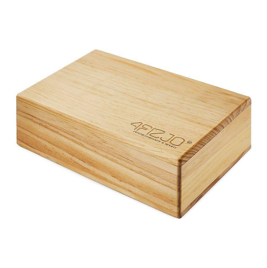 Yogablock Holz Natur Yoga Block Holzklotz Stabil Pilates 4FIZJO 2/7