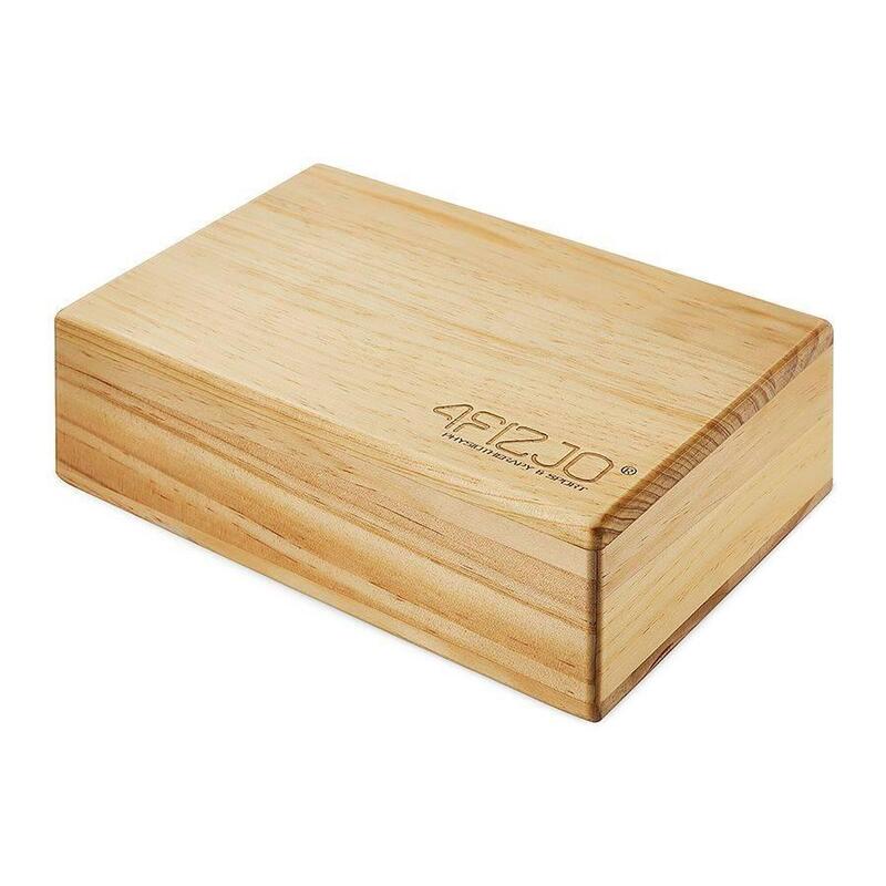 Bloc de lemn pentru exerciții de yoga 4FIZJO natural