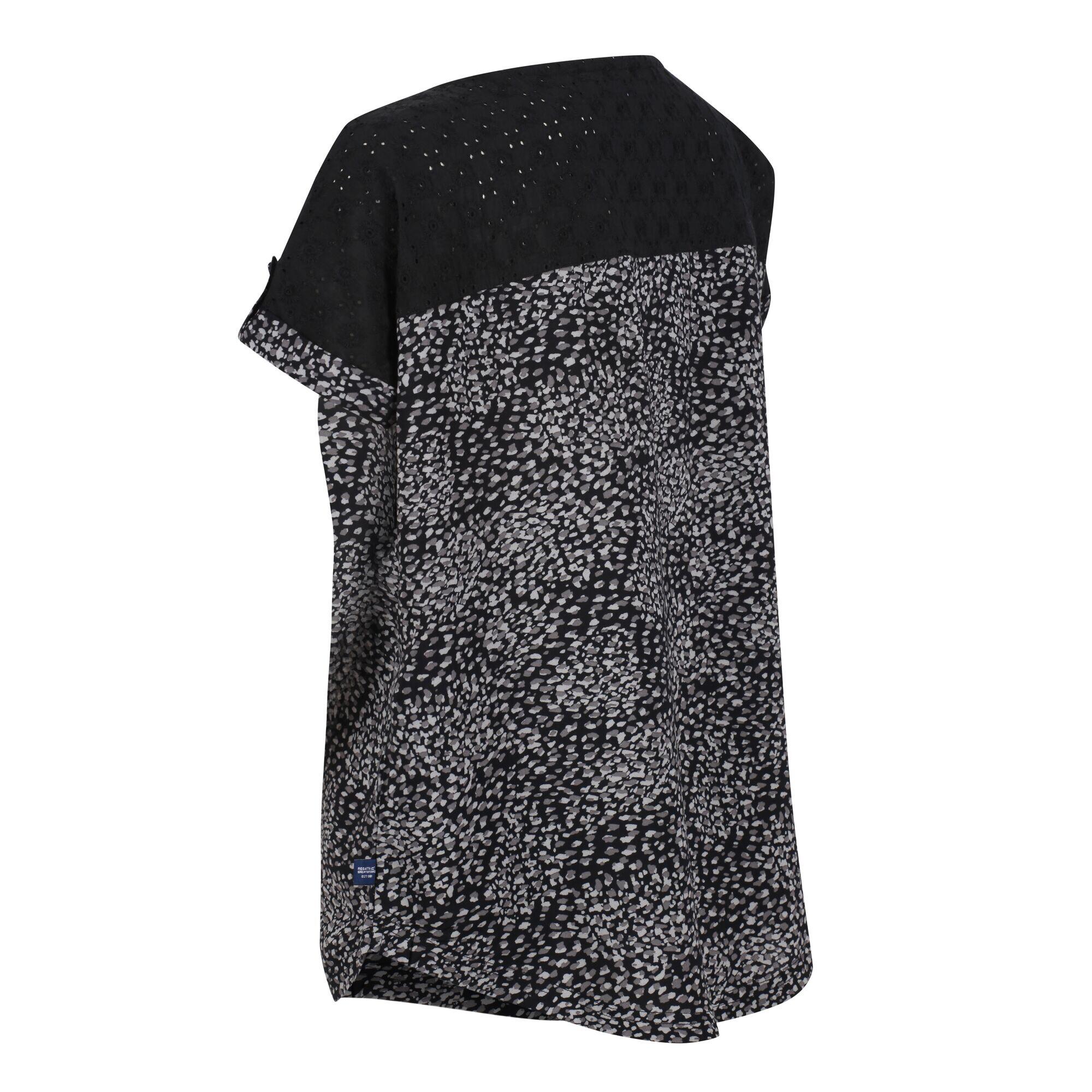 Womens/Ladies Jaida Abstract TShirt (Black) 3/5