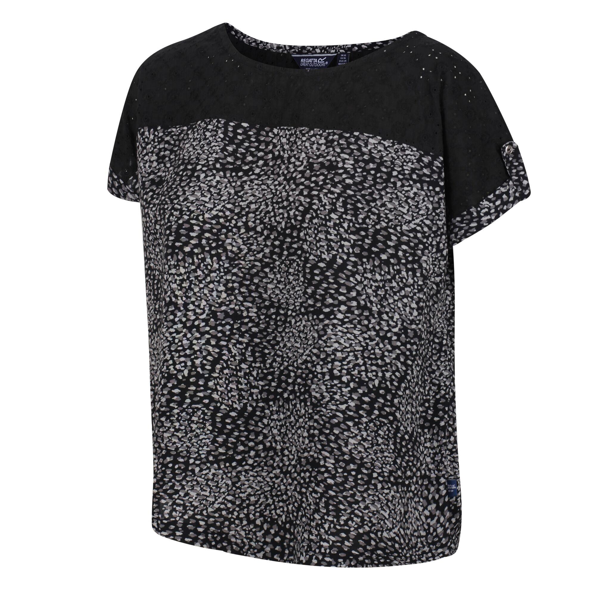 Womens/Ladies Jaida Abstract TShirt (Black) 4/5