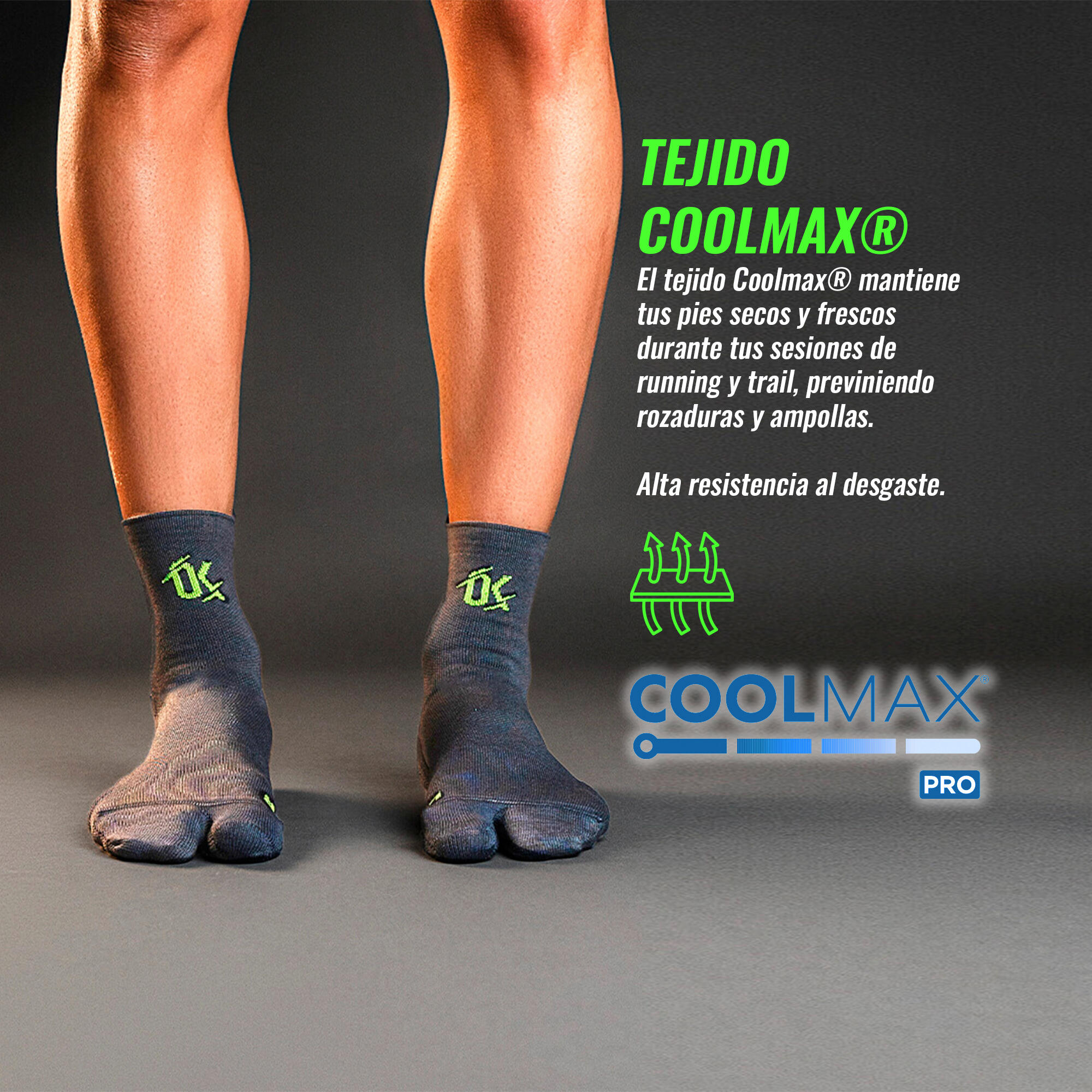 Calcetines Biomecánicos Running Pro Gris 4/7