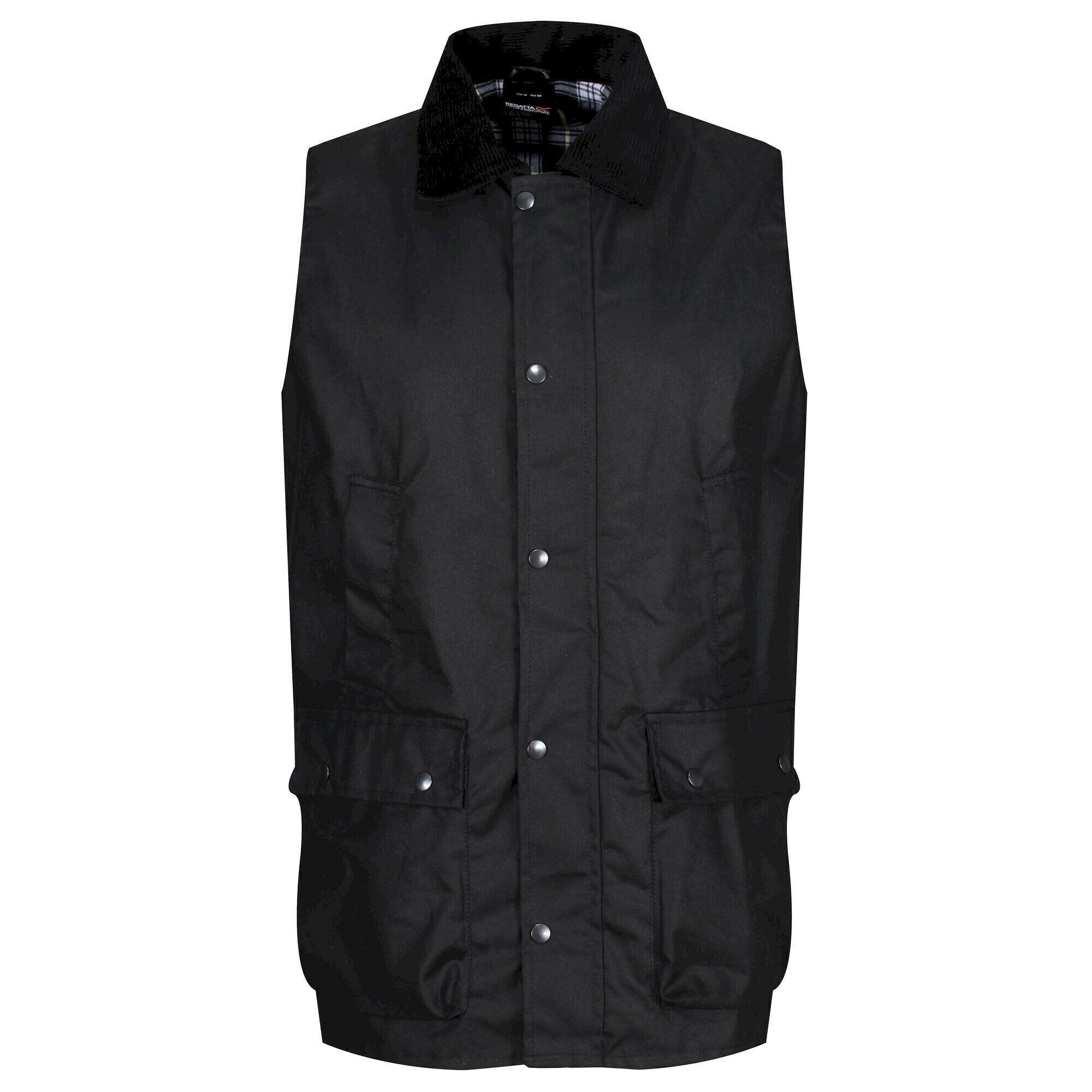 REGATTA Mens Waxed Body Warmer (Black)