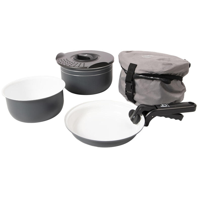Set de cuisine en céramique 5 pièces Alu Vaisselle camping Poêle anti-adhésive