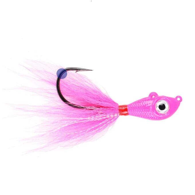 JIG MUSTAD BIG EYE BUCKTAIL PINK CRYSTAL FLASH, NR 2/0, 7 GRAME