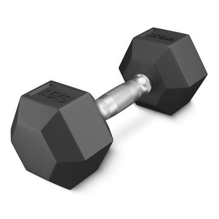 Hantle stalowe do treningu siłowego HEX (1 sztuka)