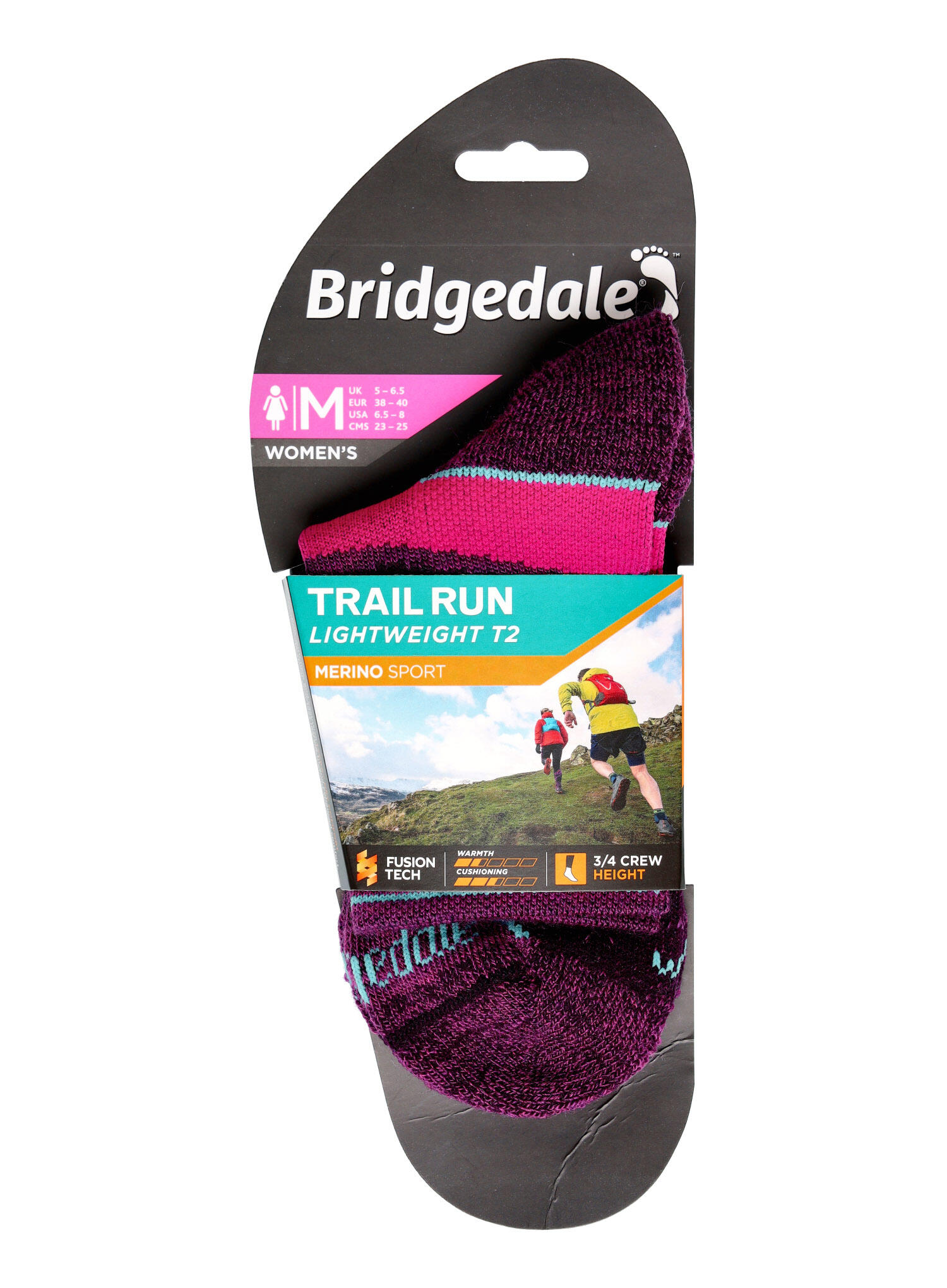 Bridgedale - Chaussettes 3/4 légères T2 Merino pour femme 4/7