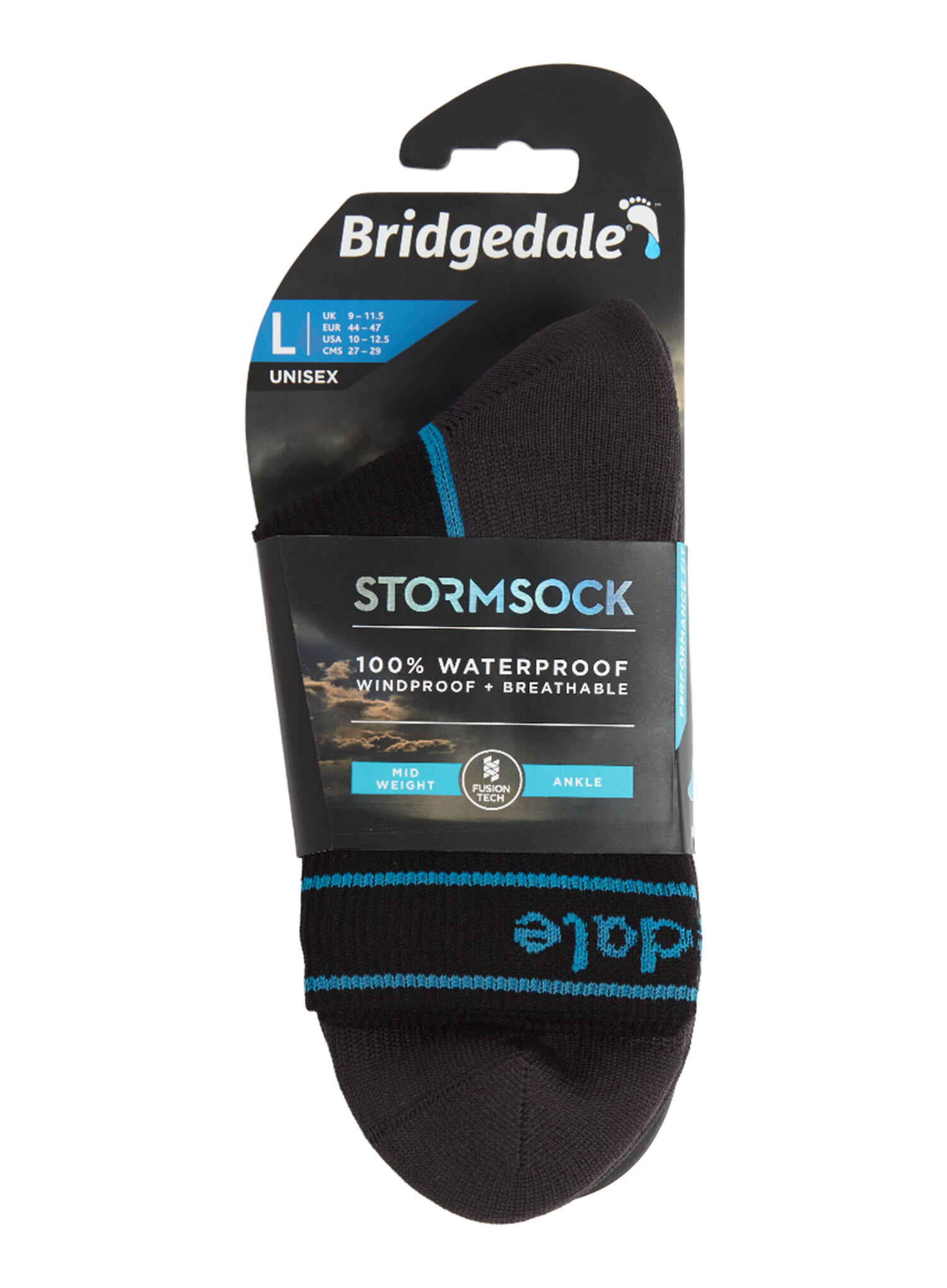 Wodoszczelne skarpety Bridgedale StormSock Mid Ankle - black/blue 2/7