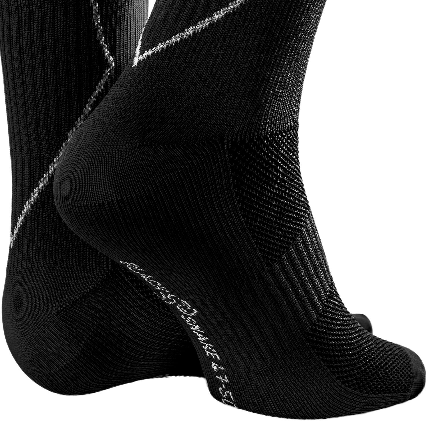 2 Paar Sport Sokken met Compressie | Knielengte | Dames en Heren | Zwart 7/7