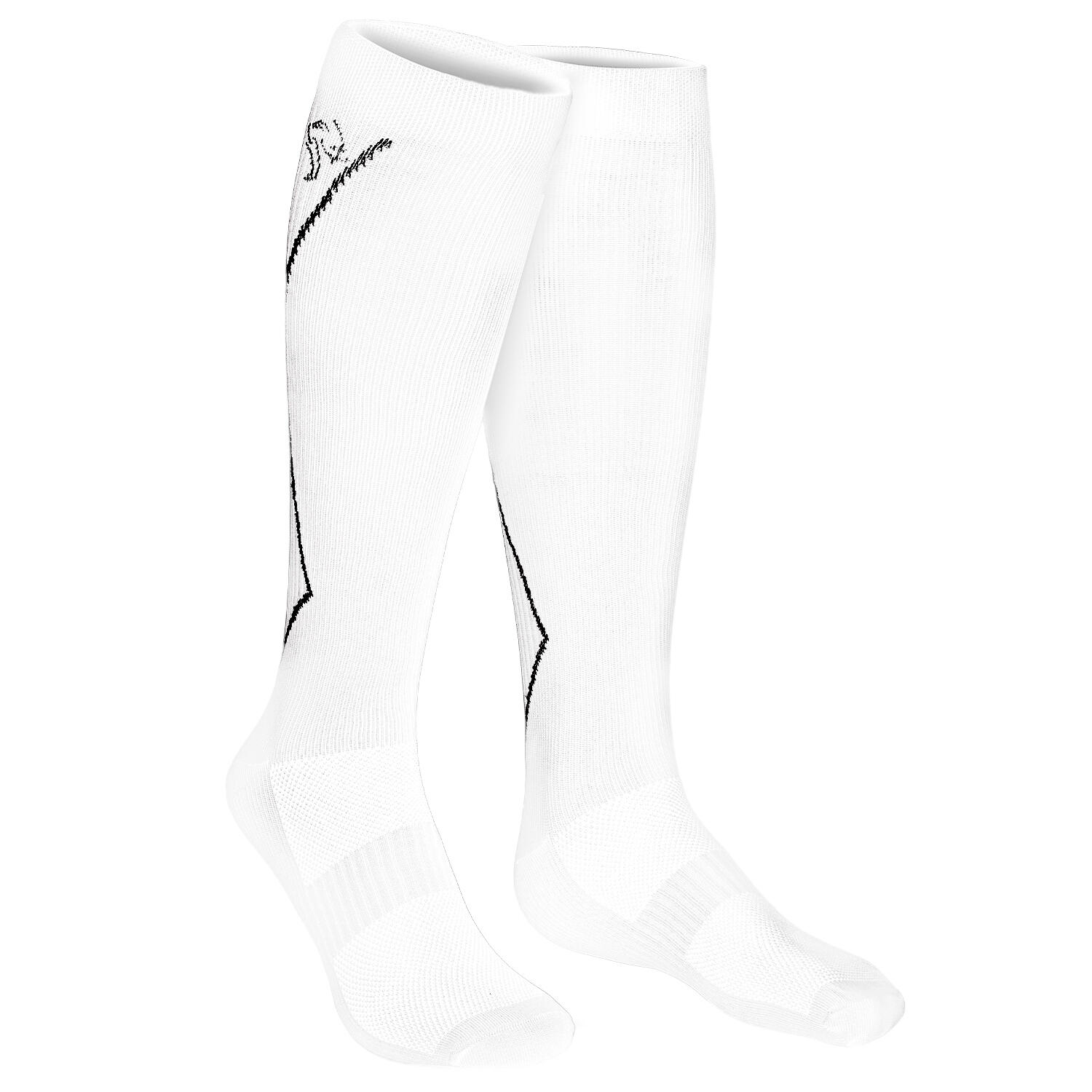 2 Paar Sport Sokken met Compressie | Knielengte | Dames en Heren | Wit 4/7