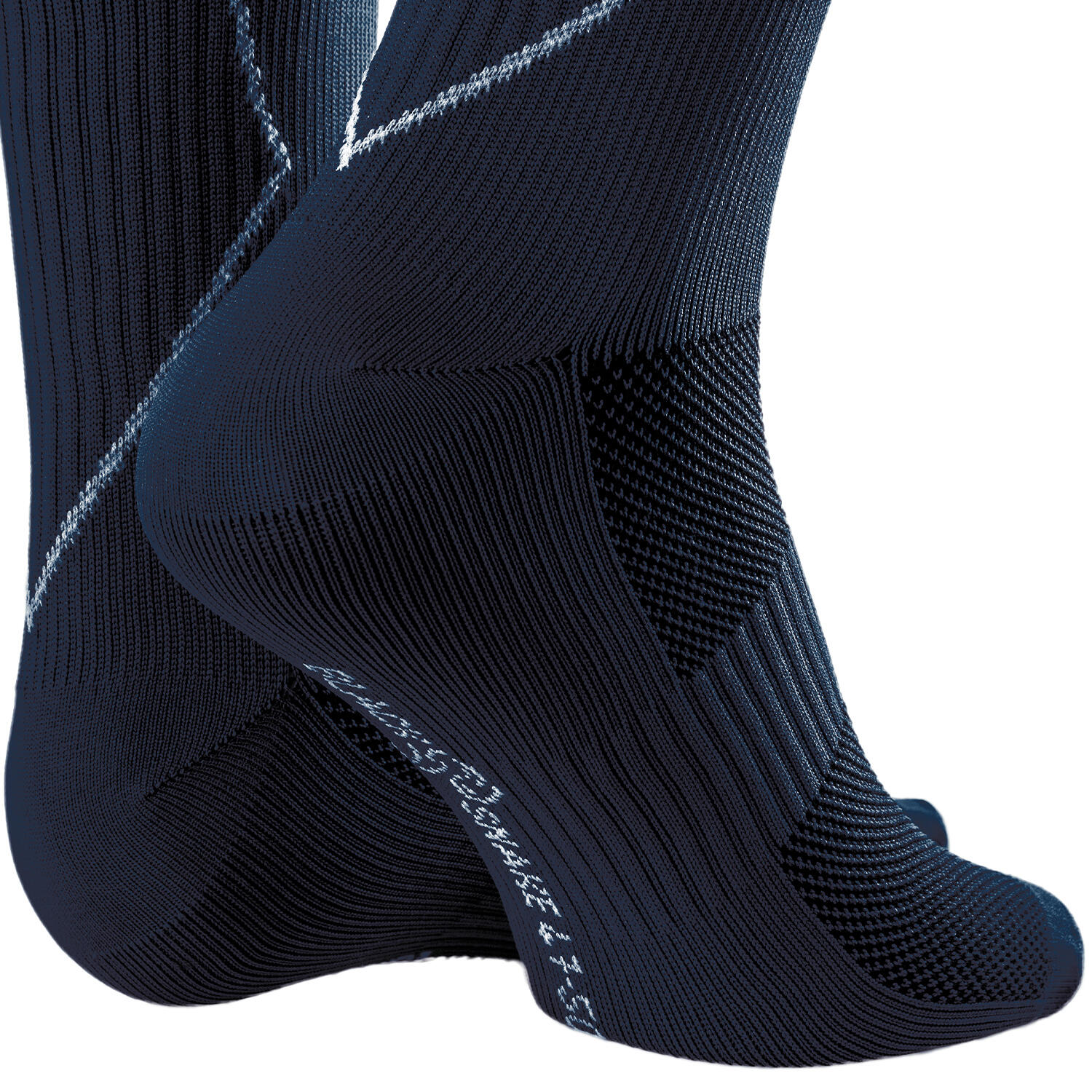 Sport Laufsocken mit Kompression | Kniestrümpfe | Damen und Herren | Dunkelblau 5/7