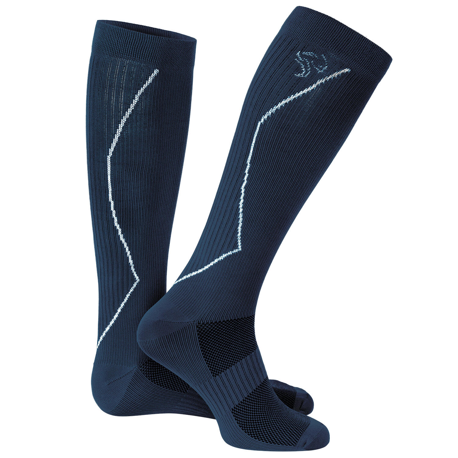 Kompressions Laufsocken gepolstert und atmungsaktiv 2 Paar Damen Herren 3/7