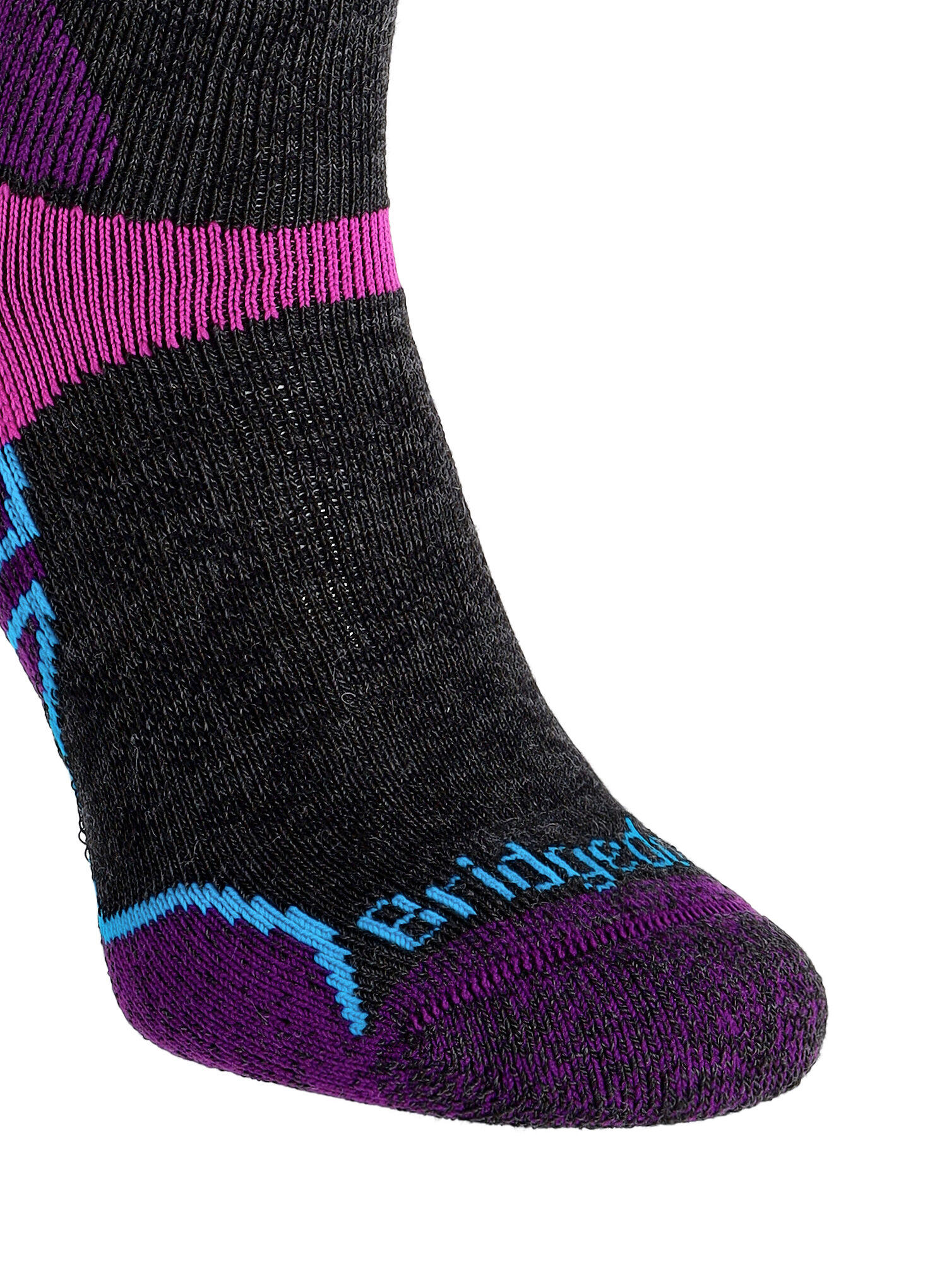 TRAIL RUN Lightweight T2 Merino Sport 3/4 Crew Women's - Charcoal grey 4/6