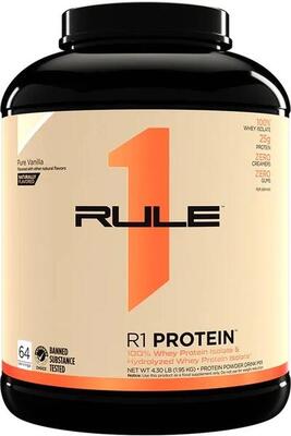 Rule1 r1 protein whey isolate (1lbs) chocolate fudge - eiwitten