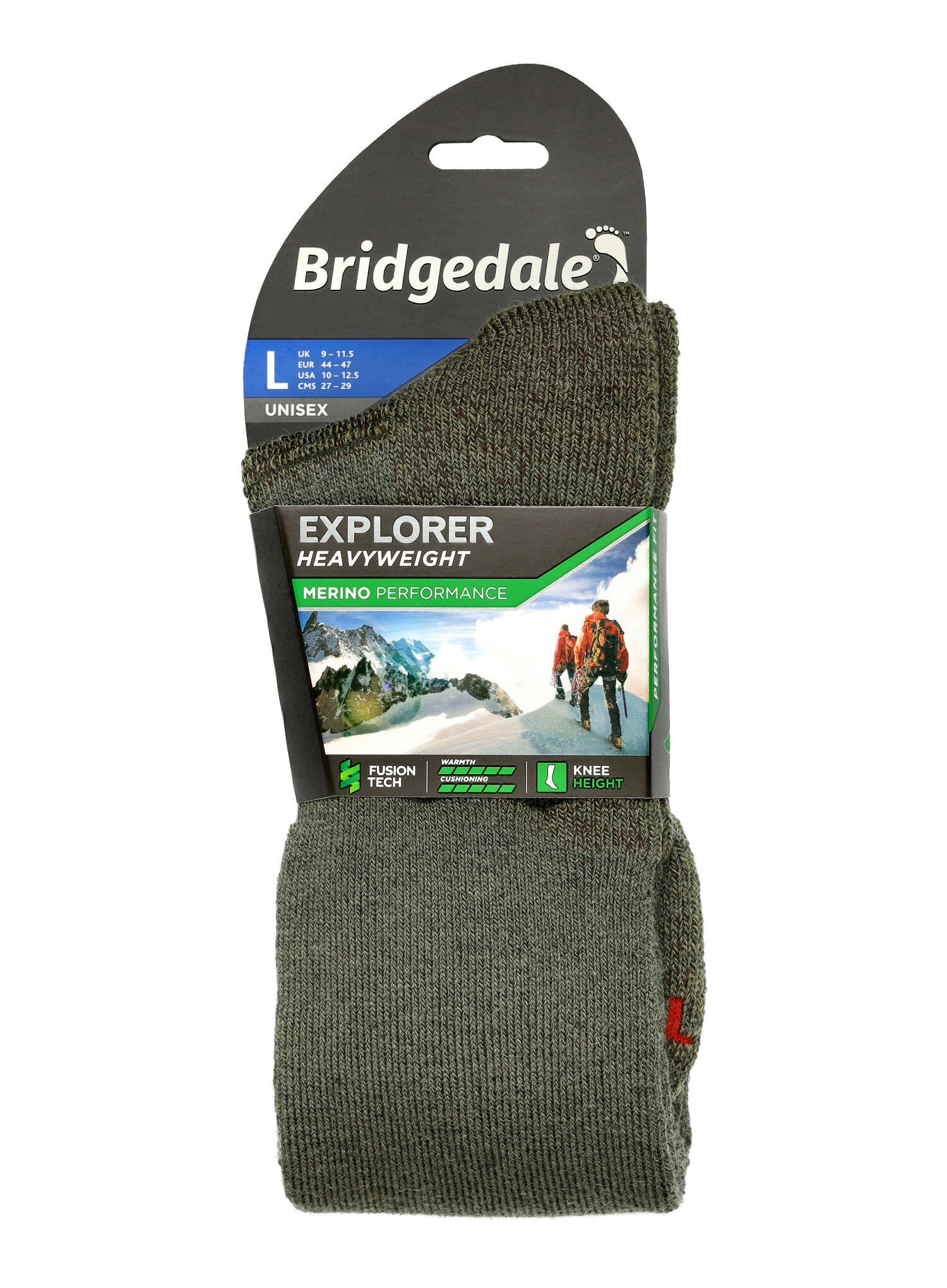 EXPLORER Heavyweight Merino Performance Knee Unisex - Olive 5/7