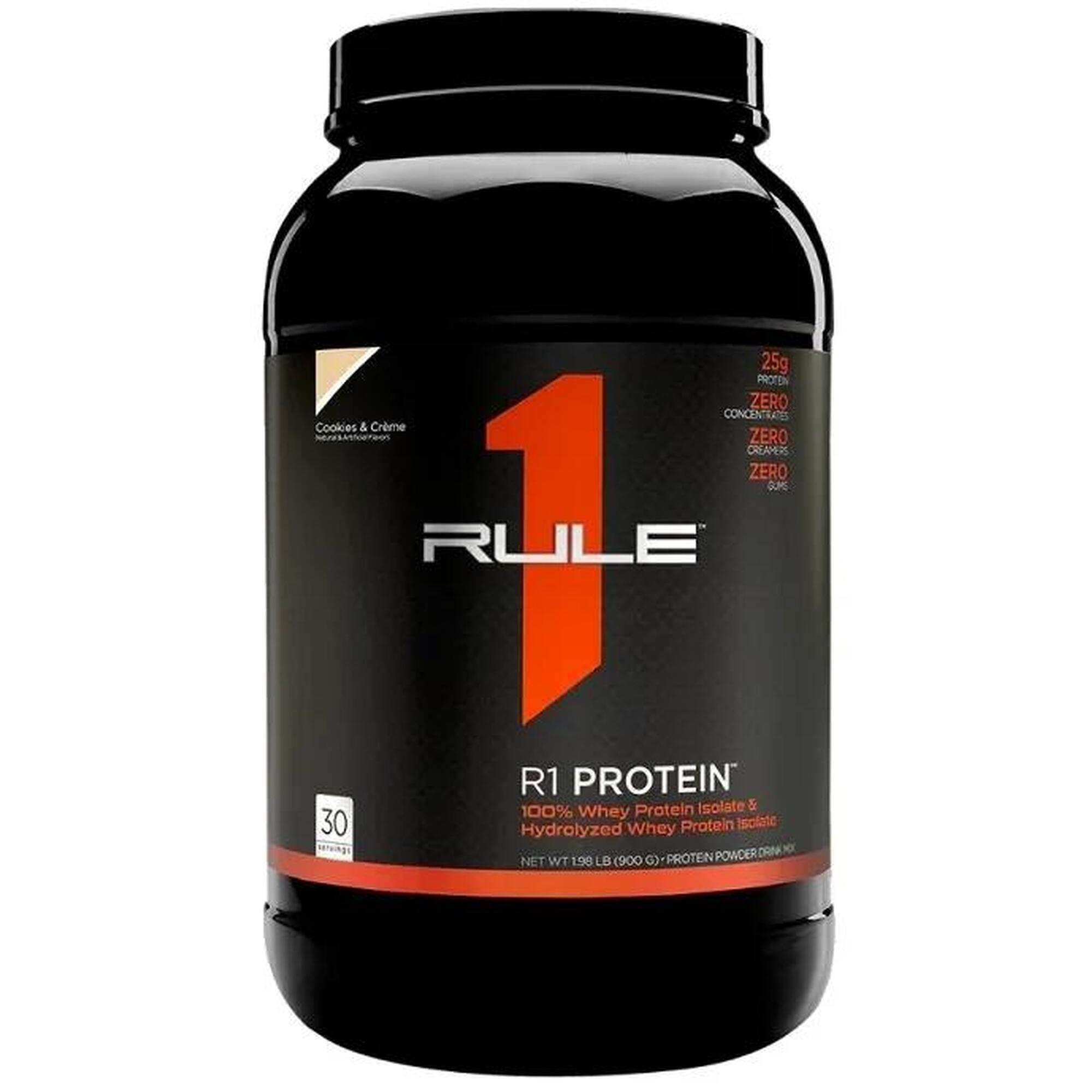 Rule1 - Rule1 R1 Protein Whey Isolate (2lbs) Cookies & Crème - Protéines - Isolat De Whey - 900 G - Decathlon