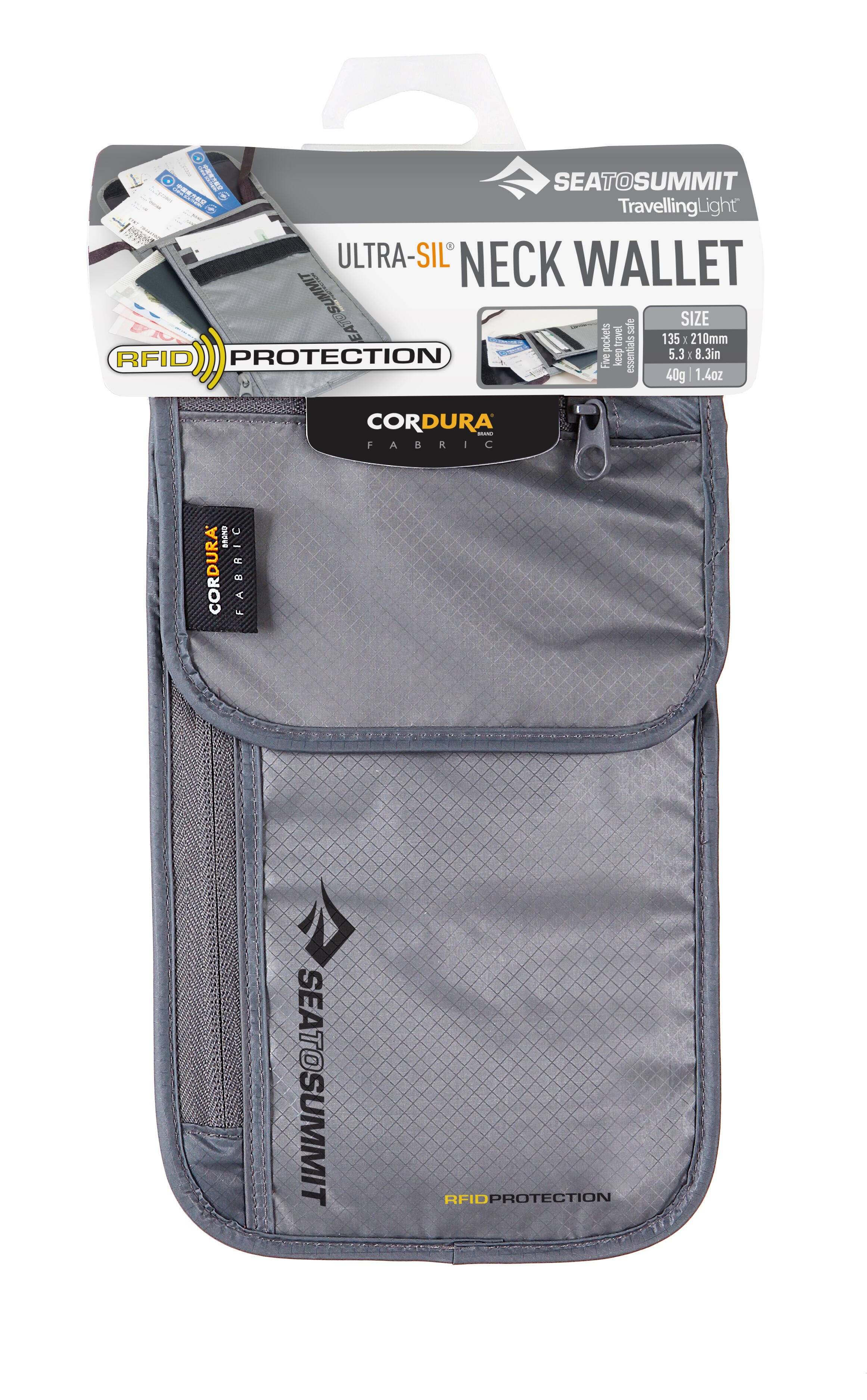 Sea to Summit RFID Neck Wallet Grey -  3