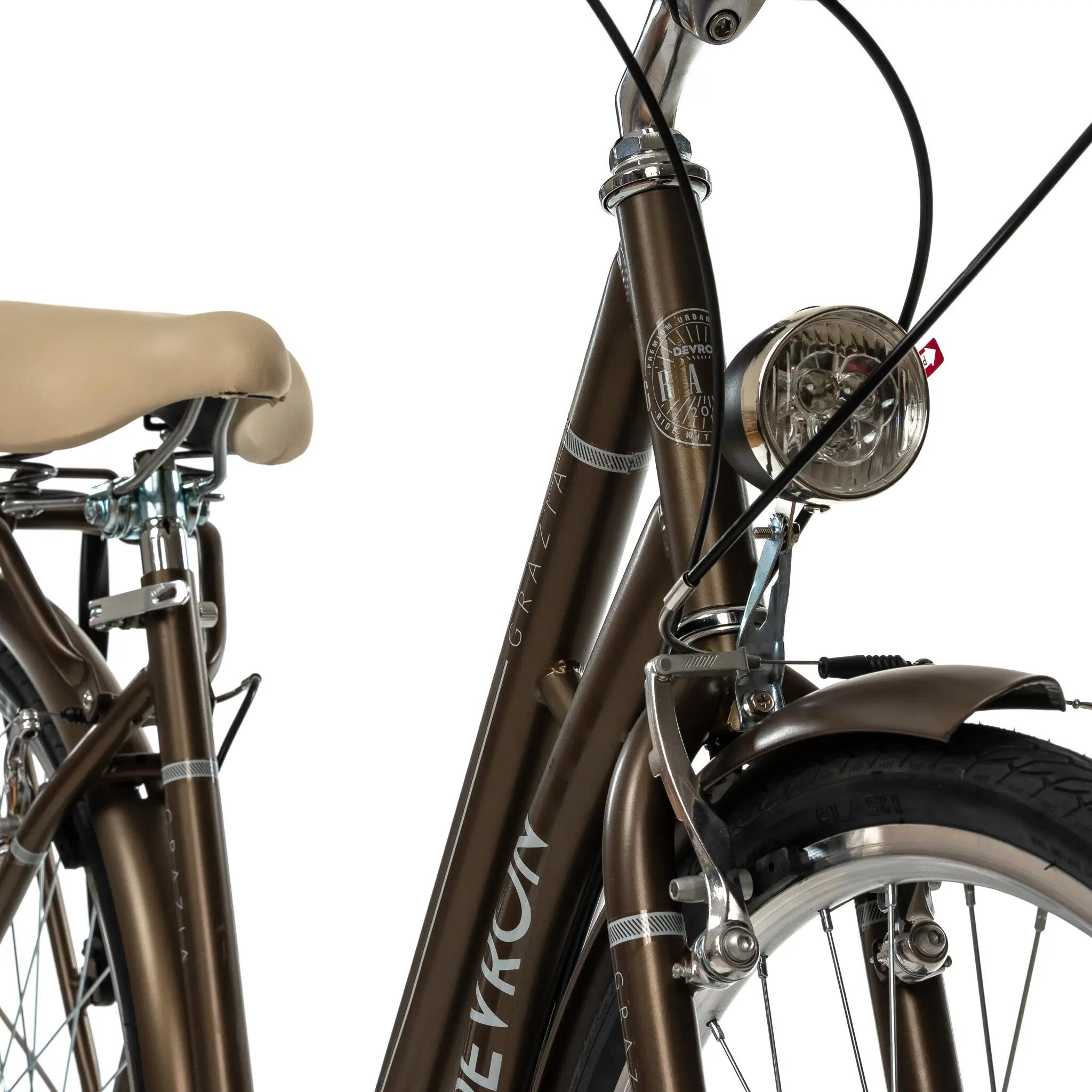 Bicicletta da città Devron Grazia 6s Retro - 28 pollici, L, marrone 5/8