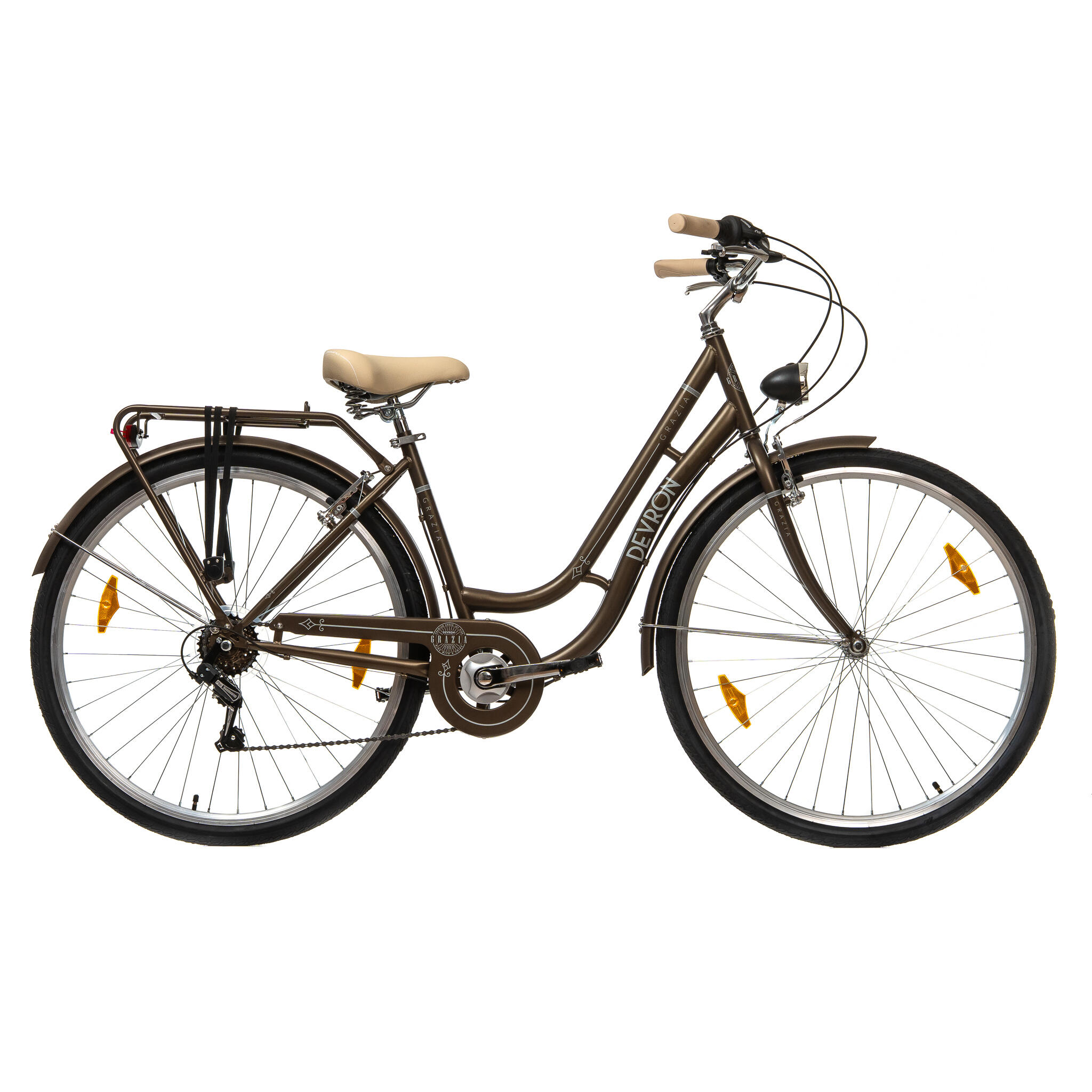 Devron Grazia 6s Retro - Bicicletă oraș 28, L, maro reambalată