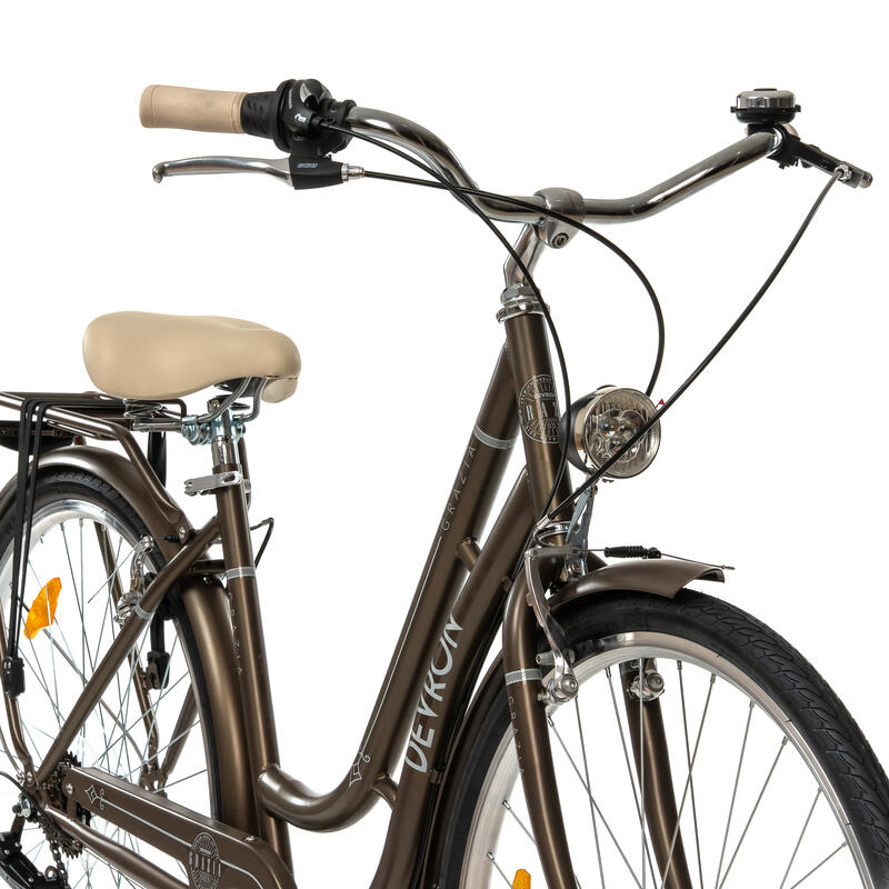 Devron Grazia 6s Retro - Bicicletă oraș 28", L, maro reambalată