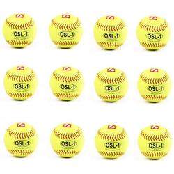 balle de compétition softball, 12'', jaune 1 douzaine OSL-1