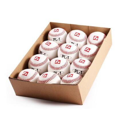 Mecz piłki baseballowe, rozmiar 9", Biały, 1 tuzin PL-1