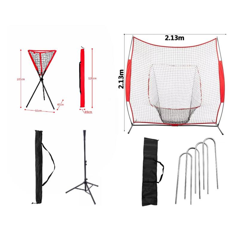  BNB-03 Zestaw siatka do ćwiczeń + koszulka baseballowa + koszyk na piłki
