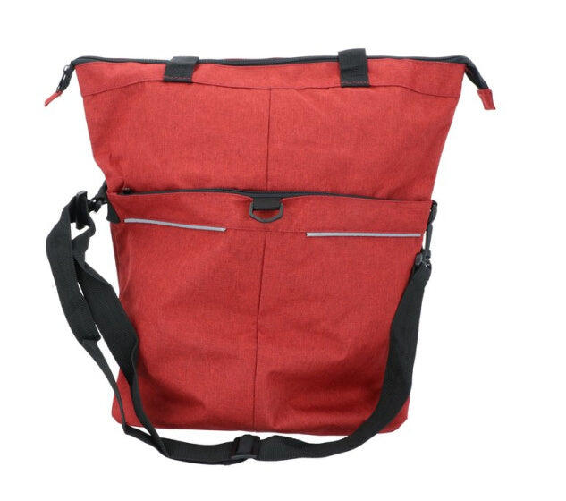 DRESCO Dresco Multifunktionale Fahrrad-Tasche und Shopper 18 Liter Rot