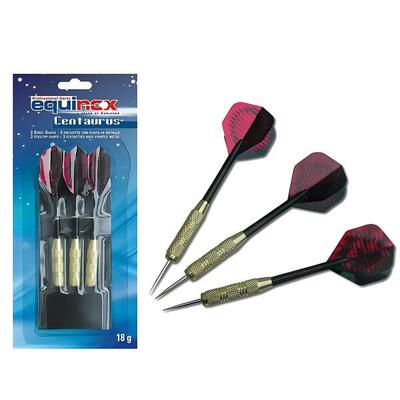 Dartpfeile – 18 Gramm – 3er-Set – inklusive schmaler Tragetasche – Stahlspitze –