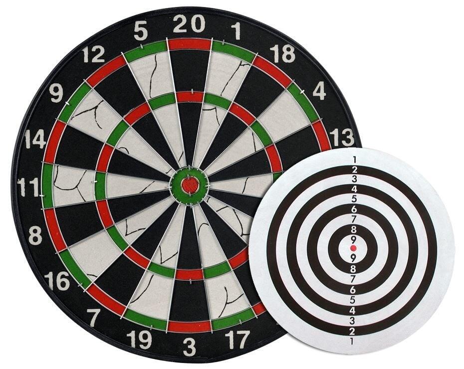 GARLANDO Beflockte Dartscheibe – Offizielle Größe – Inklusive Darts – Orion