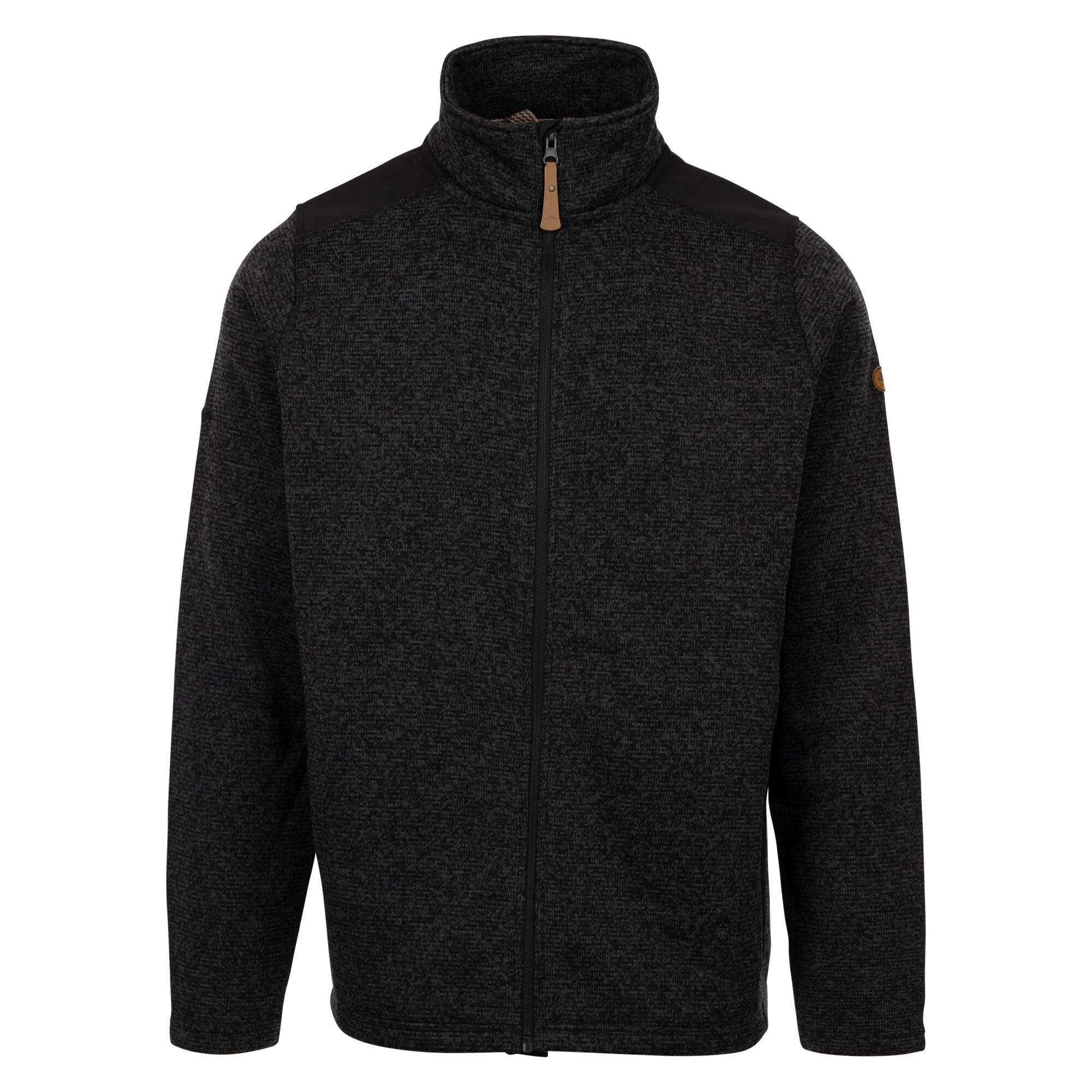 TRESPASS Mens AT200 Thurley Fleece Jacket (Dark Flint Marl)
