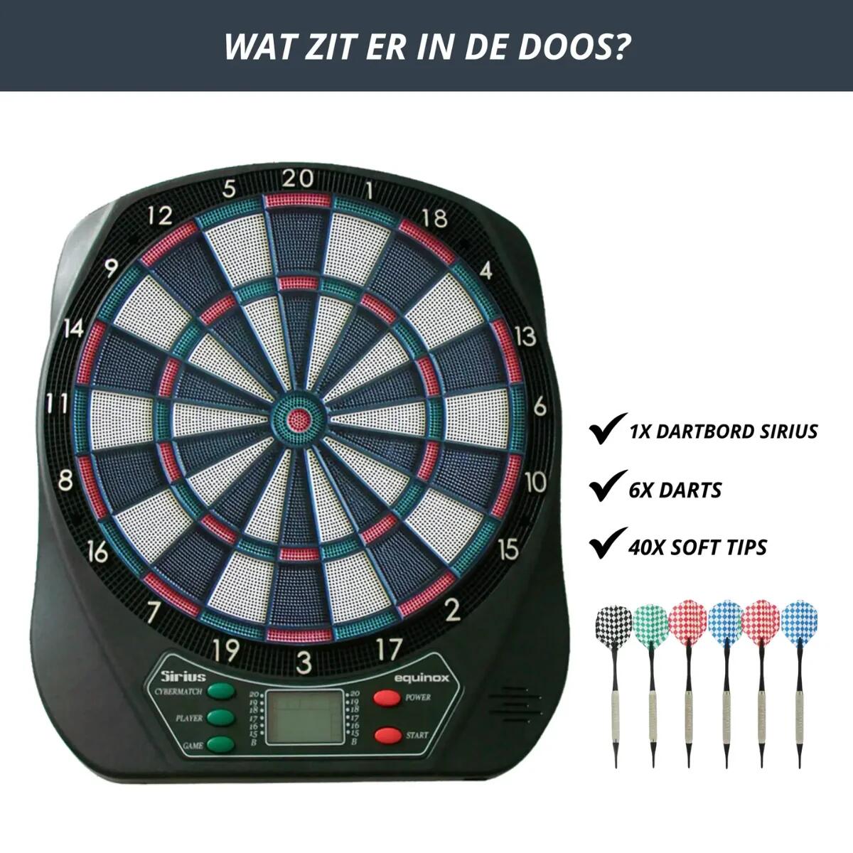 Elektronisch dartbord - 24 spellen - Sirius 3/7