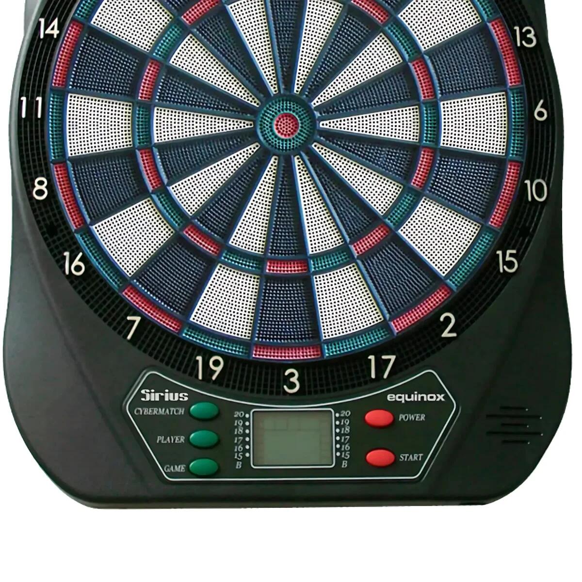 Cible électronique Décorative CB05E – 4 écrans LED, 27 Jeux, 16 Joueurs, Annonce Vocale, 12 Flèches Incluses