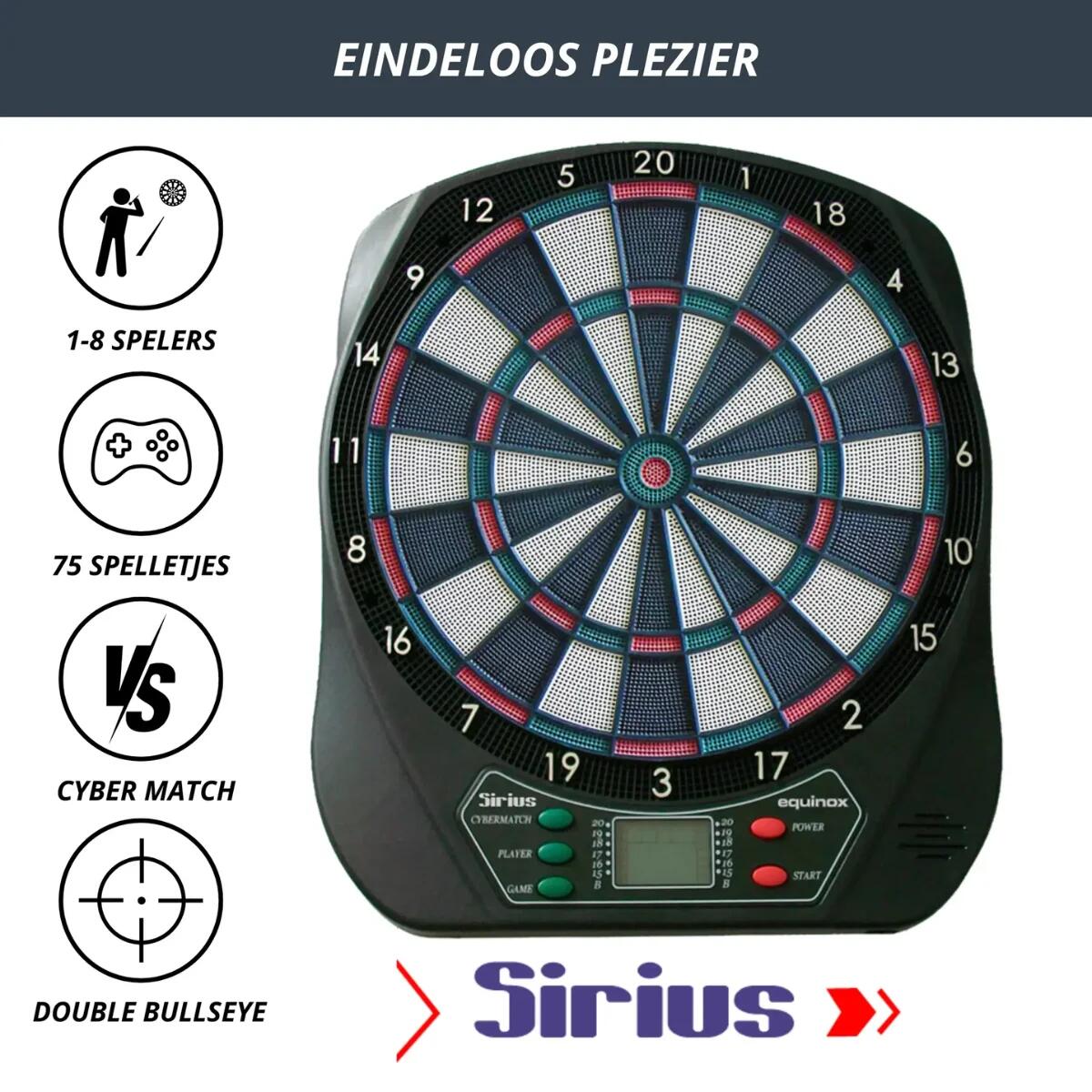 Elektronisch dartbord - 24 spellen - Sirius 2/7