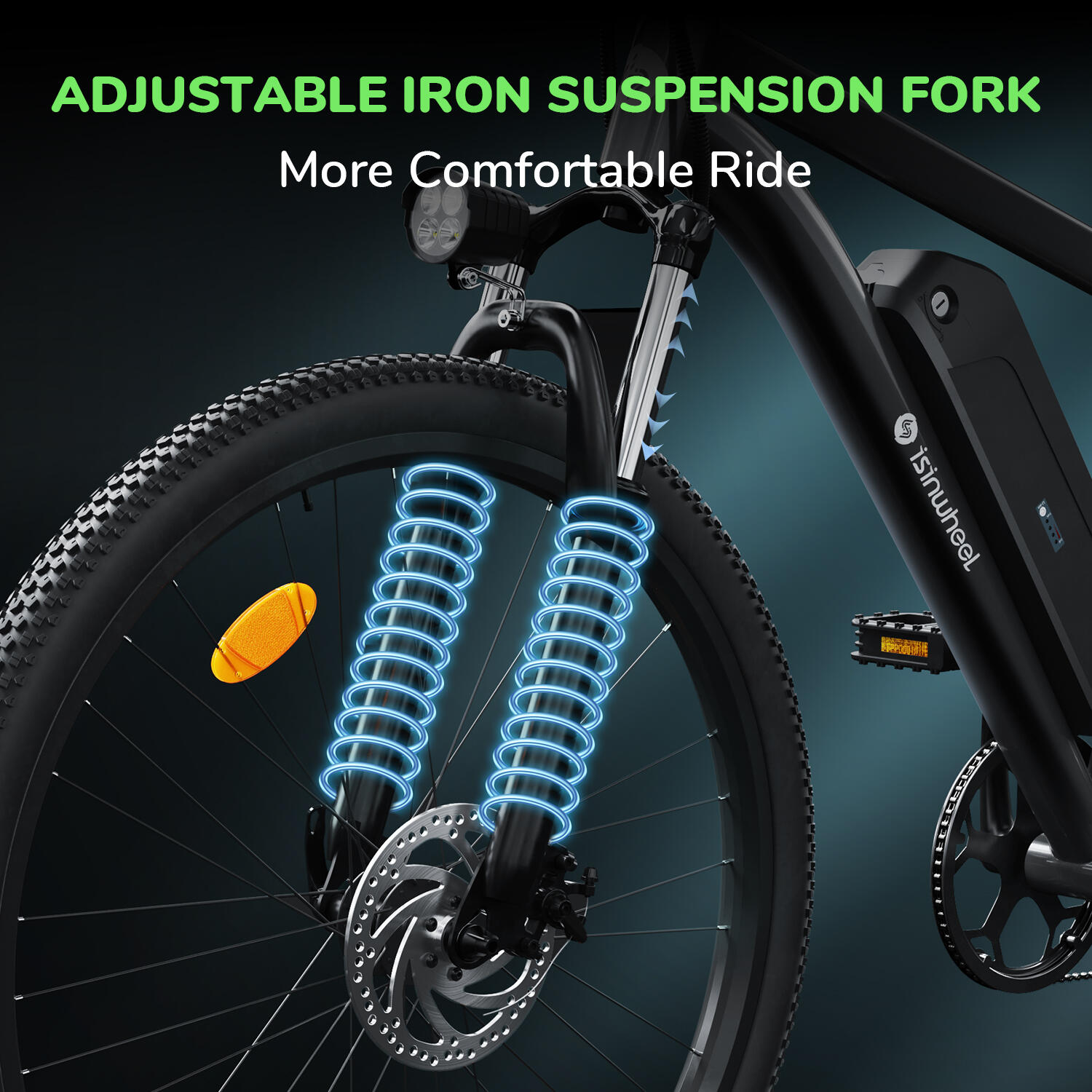 Bicicleta eléctrica Isinwheel M10 para adultos, 250 W, 36 V, batería de 10,4 Ah 5/7