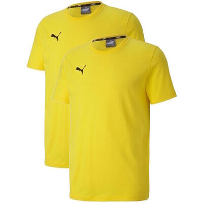 T-shirt puma teamgoal 23 casuals 2-pack. geel. mannen