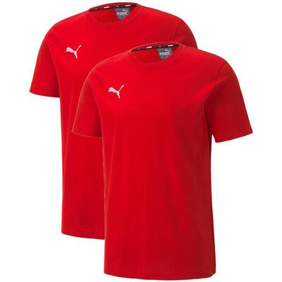 T-shirt puma teamgoal 23 casuals 2-pack. rood. mannen
