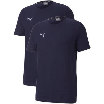T-shirt puma teamgoal 23 casuals 2-pack. blauw. mannen