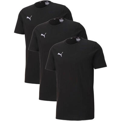 T-shirt puma teamgoal 23 casuals 3-pack. zwart. mannen